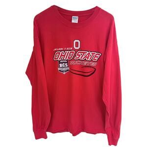 Ohio State Buckeyes BCS National Championship Long Sleeve Shirt Mens XL Red
